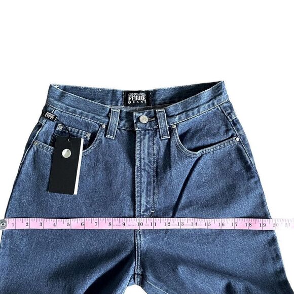 Dior Designer Gianfranco Ferre Italian Vintage High Waisted Mom Jeans NEW Sz 30 - Picture 14 of 16